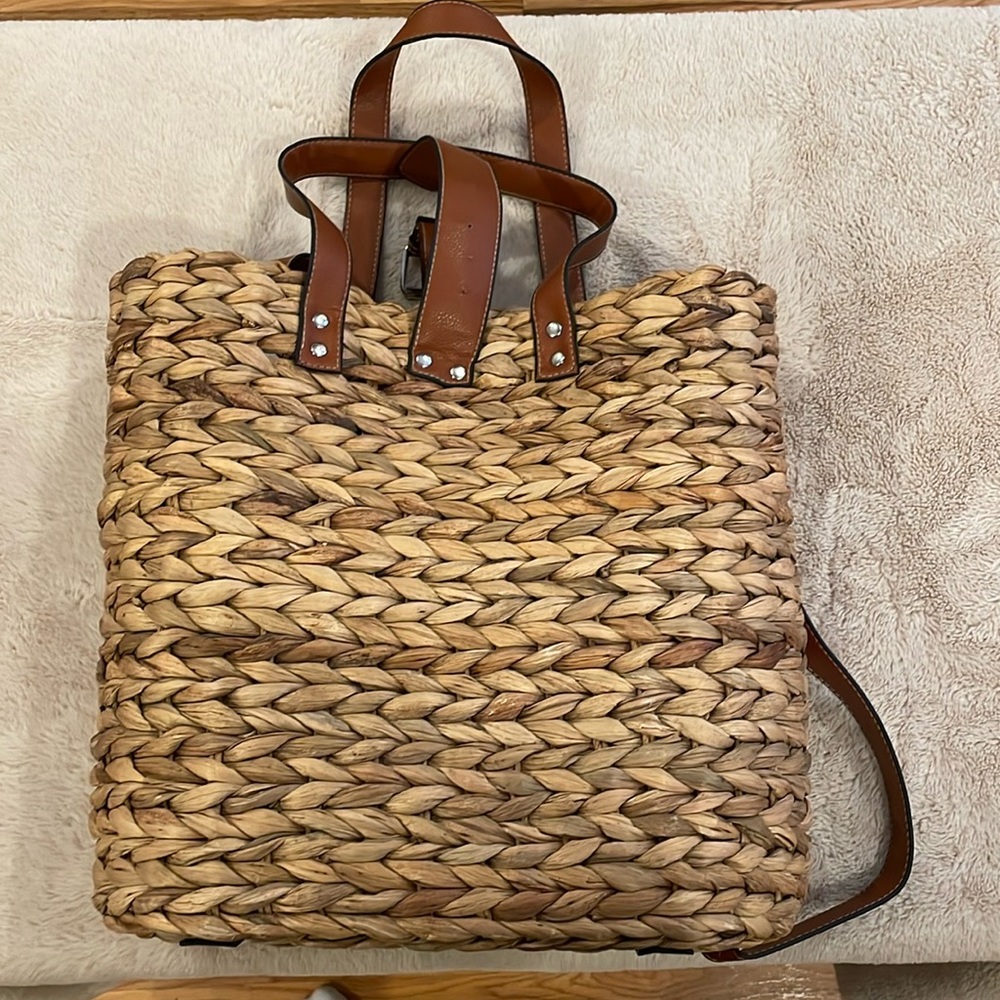 Convertible Straw Bag